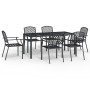 Juego de comedor de jardín 7 piezas acero gris antracita de vidaXL, Conjuntos de jardín - Ref: Foro24-3188003, Precio: 590,12...