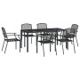 Juego de comedor de jardín 7 piezas acero gris antracita de vidaXL, Conjuntos de jardín - Ref: Foro24-3188003, Precio: 590,12...