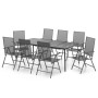 Garden dining set 9 pieces anthracite gray steel by vidaXL, Garden sets - Ref: Foro24-3187984, Price: 562,09 €, Discount: %