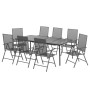 Garden dining set 9 pieces anthracite gray steel by vidaXL, Garden sets - Ref: Foro24-3187984, Price: 562,09 €, Discount: %