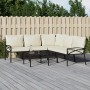 6-piece steel garden furniture set with sand-colored cushions by vidaXL, Garden sets - Ref: Foro24-3187962, Price: 517,99 €, ...