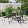 5-teiliges Garten-Essset aus anthrazitgrauem Stahl von vidaXL, Gartensets - Ref: Foro24-3187986, Preis: 228,27 €, Rabatt: %