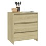 Aparador de madera contrachapada roble Sonoma 70x41x75 cm de vidaXL, Aparadores - Ref: Foro24-809749, Precio: 74,56 €, Descue...