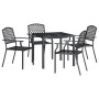 Juego de comedor de jardín 5 piezas acero gris antracita de vidaXL, Conjuntos de jardín - Ref: Foro24-3187998, Precio: 351,69...