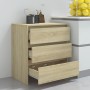 Aparador de madera contrachapada roble Sonoma 70x41x75 cm de vidaXL, Aparadores - Ref: Foro24-809749, Precio: 74,56 €, Descue...