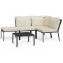 5-piece garden furniture set, steel frame with sand-colored cushions by vidaXL, Garden sets - Ref: Foro24-3187964, Price: 390...