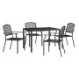 Juego de comedor de jardín 5 piezas acero gris antracita de vidaXL, Conjuntos de jardín - Ref: Foro24-3188002, Precio: 427,69...