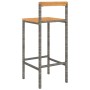 High stools 2 pcs acacia wood and gray synthetic rattan by vidaXL, Kitchen stools - Ref: Foro24-362607, Price: 90,93 €, Disco...