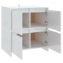 Glossy white plywood sideboard 70x41x75 cm by vidaXL, Sideboards - Ref: Foro24-809770, Price: 87,99 €, Discount: %