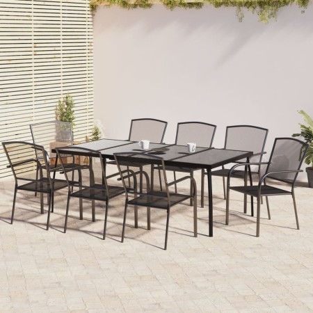 Garden dining set 9 pieces anthracite gray steel by vidaXL, Garden sets - Ref: Foro24-3187974, Price: 500,99 €, Discount: %