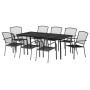 Garden dining set 9 pieces anthracite gray steel by vidaXL, Garden sets - Ref: Foro24-3187974, Price: 500,99 €, Discount: %