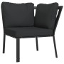 5-piece steel garden furniture set with gray cushions by vidaXL, Garden sets - Ref: Foro24-3187954, Price: 422,90 €, Discount: %