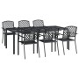 Juego de comedor de jardín 7 piezas acero gris antracita de vidaXL, Conjuntos de jardín - Ref: Foro24-3188005, Precio: 629,99...