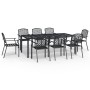 Garden dining set 9 pieces anthracite gray steel by vidaXL, Garden sets - Ref: Foro24-3188006, Price: 773,58 €, Discount: %