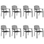 Garden dining set 9 pieces anthracite gray steel by vidaXL, Garden sets - Ref: Foro24-3188006, Price: 773,58 €, Discount: %