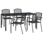 Juego de comedor de jardín 5 piezas acero gris antracita de vidaXL, Conjuntos de jardín - Ref: Foro24-3188004, Precio: 433,94...