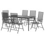 7-piece anthracite gray steel garden dining set by vidaXL, Garden sets - Ref: Foro24-3187981, Price: 415,44 €, Discount: %