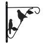 Hanging basket brackets with 4 black steel planters by vidaXL, Trellises and plant supports - Ref: Foro24-3188015, Price: 73,...