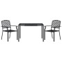 3-piece garden dining set in anthracite grey steel by vidaXL, Garden sets - Ref: Foro24-3188001, Price: 289,30 €, Discount: %