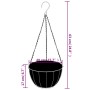 Hanging basket brackets with 4 black steel planters by vidaXL, Trellises and plant supports - Ref: Foro24-3188015, Price: 73,...