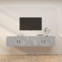 Wall-mounted TV furniture 2 units concrete gray 100x34.5x40 cm by vidaXL, TV Furniture - Ref: Foro24-3188370, Price: 122,65 €...