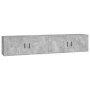 Muebles para TV de pared 2 uds gris hormigón 100x34,5x40 cm de vidaXL, Muebles TV - Ref: Foro24-3188370, Precio: 126,55 €, De...