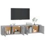 Wall-mounted TV furniture 2 units concrete gray 100x34.5x40 cm by vidaXL, TV Furniture - Ref: Foro24-3188370, Price: 122,65 €...