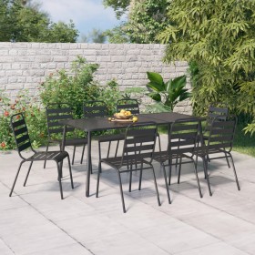 Garten-Essset 9-teilig aus anthrazitgrauem Stahl von vidaXL, Gartensets - Ref: Foro24-3187994, Preis: 498,14 €, Rabatt: %