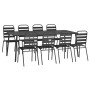 Garden dining set 9 pieces anthracite gray steel by vidaXL, Garden sets - Ref: Foro24-3187995, Price: 569,41 €, Discount: %