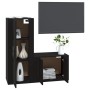 2-piece black plywood TV furniture set by vidaXL, TV Furniture - Ref: Foro24-3188719, Price: 97,89 €, Discount: %