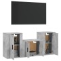 TV furniture set 3 pieces concrete gray plywood by vidaXL, TV Furniture - Ref: Foro24-3188386, Price: 105,99 €, Discount: %