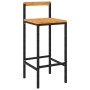 High stools 2 pcs acacia wood and black synthetic rattan by vidaXL, Kitchen stools - Ref: Foro24-362606, Price: 89,99 €, Disc...