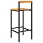 High stools 2 pcs acacia wood and black synthetic rattan by vidaXL, Kitchen stools - Ref: Foro24-362606, Price: 89,99 €, Disc...