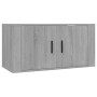 Set de muebles para TV 3 pzas madera contrachapada gris Sonoma de vidaXL, Muebles TV - Ref: Foro24-3188404, Precio: 102,86 €,...