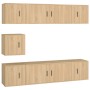 Set de muebles para TV 7 pzas madera contrachapada roble Sonoma de vidaXL, Muebles TV - Ref: Foro24-3188665, Precio: 258,84 €...