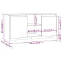 Mueble de TV madera de ingeniería gris Sonoma 102x37,5x52,5 cm de vidaXL, Muebles TV - Ref: Foro24-813021, Precio: 67,45 €, D...