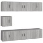 Set de muebles para TV 7 pzas madera contrachapada gris Sonoma de vidaXL, Muebles TV - Ref: Foro24-3188668, Precio: 238,99 €,...