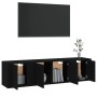 3-piece black plywood TV furniture set by vidaXL, TV Furniture - Ref: Foro24-3188399, Price: 115,69 €, Discount: %