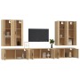 Set de muebles para TV 7 pzas madera contrachapada roble Sonoma de vidaXL, Muebles TV - Ref: Foro24-3188873, Precio: 442,34 €...