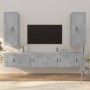 TV furniture set 6 pieces concrete gray plywood by vidaXL, TV Furniture - Ref: Foro24-3188842, Price: 263,09 €, Discount: %