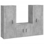 TV furniture set 3 pieces concrete gray plywood by vidaXL, TV Furniture - Ref: Foro24-3188746, Price: 163,51 €, Discount: %