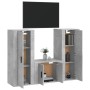 TV furniture set 3 pieces concrete gray plywood by vidaXL, TV Furniture - Ref: Foro24-3188746, Price: 163,51 €, Discount: %