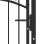 Garden gate with upper arch black steel 100x175 cm by vidaXL, garden gates - Ref: Foro24-146371, Price: 259,99 €, Discount: %