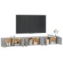 Wall TV furniture 3 pcs concrete gray 100x34.5x40 cm by vidaXL, TV Furniture - Ref: Foro24-3188378, Price: 183,15 €, Discount: %