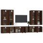 Set de muebles para TV 8 pzas madera contrachapada roble marrón de vidaXL, Muebles TV - Ref: Foro24-3188861, Precio: 435,99 €...