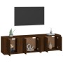 TV furniture set 3 pieces brown oak plywood by vidaXL, TV Furniture - Ref: Foro24-3188445, Price: 112,99 €, Discount: %