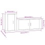 Set de muebles de TV 2 pzas madera contrachapada roble ahumado de vidaXL, Muebles TV - Ref: Foro24-3188483, Precio: 99,99 €, ...