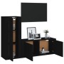 2-piece black plywood TV furniture set by vidaXL, TV Furniture - Ref: Foro24-3188735, Price: 119,99 €, Discount: %