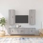 Set de muebles para TV 5 pzas madera contrachapada gris Sonoma de vidaXL, Muebles TV - Ref: Foro24-3188836, Precio: 212,22 €,...