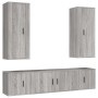 Set de muebles para TV 5 pzas madera contrachapada gris Sonoma de vidaXL, Muebles TV - Ref: Foro24-3188836, Precio: 212,22 €,...